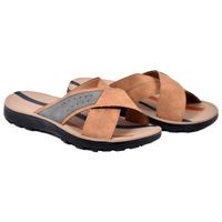 Sandales pour homme Ozabi PREMIUM - XG186 CAMEL - Semelle Memory Form - Confortables, solides et légères