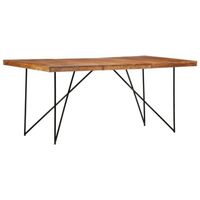 Table de salle à manger - VIDAXL - Bois d'acacia massif - Marron - Rectangulaire - 180x90x76 cm