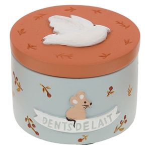 Minfuerang Boîte En Bois Dents De Lait,Boîte à Dents De Lait Avec Motif Mignon Idéal Pour Baptêmes,Anniversaires Et Cadeaux Nouveaux Parents (Type B