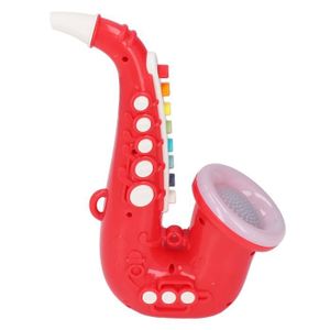 SAXOPHONE Drfeify Jouet de saxophone Jouet Saxophone pour enfants, pour garçons et filles, joli Instrument de musique jeux casse-tete Rouge