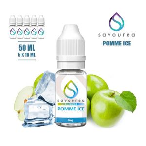 LIQUIDE E-liquide SAVOUREA 50ML saveur POMME ICE avec 12MG