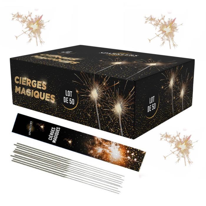 Cierge magique gris 18cm x10 : le pack de 10 cierges à Prix Carrefour