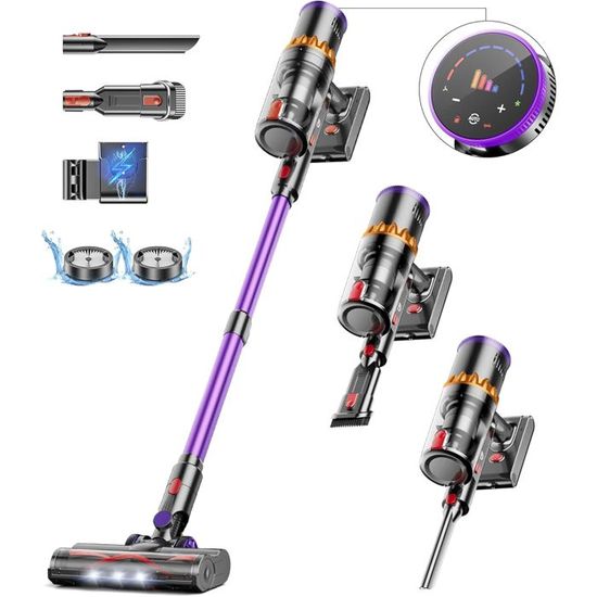 Aspirateur Balai sans Fil,70 Mins avec OLED écran - Électroménager