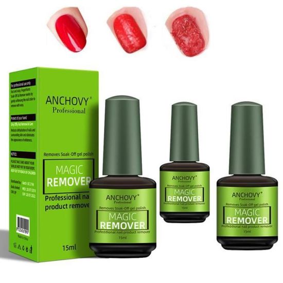 Lot de 3 Magic Remover Semi Permanent, Vernis Remover Semi Permanent — free download