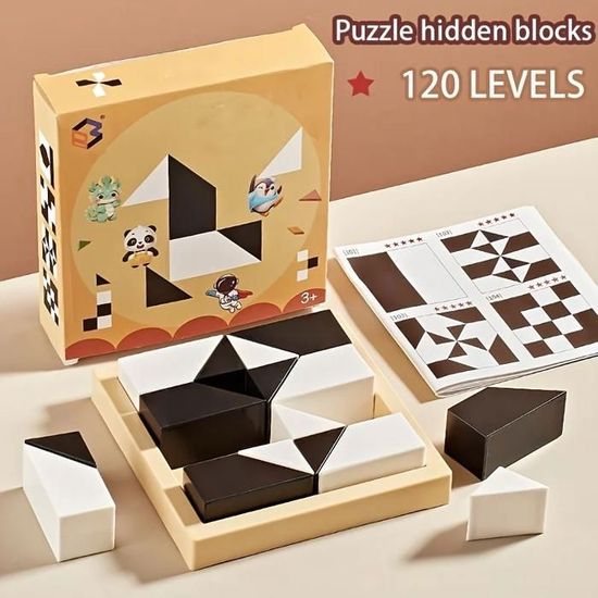 SALUTUYA Puzzle hexagonal en bois casse‑tête jouet SALUTUYA Puzzle