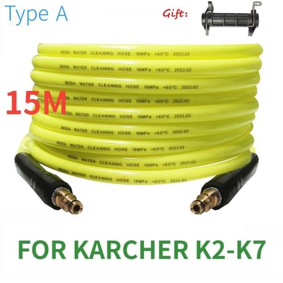Tuyau Nettoyeur Haute Pression 15m M22 1/4 3200PSI Résistant Au Pliage - Marque YAMATIC - Neuf