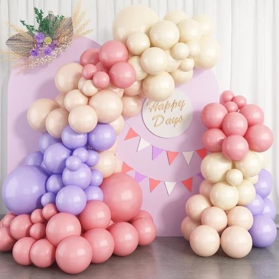 Kit Arche Ballons Orange Crème 130 Pcs – Guirlande Nude Blanc Or Confettis Pour Anniversaire Fille, Baby Shower, Mariage Automne