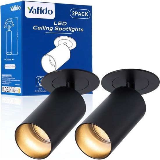 Lot De 2 Mini Spots LED Orientables USB - 3W, 3000K Blanc Chaud - Rotation 360° - Aluminium - Pour Vitrine, Tableau, éclairage D'accent