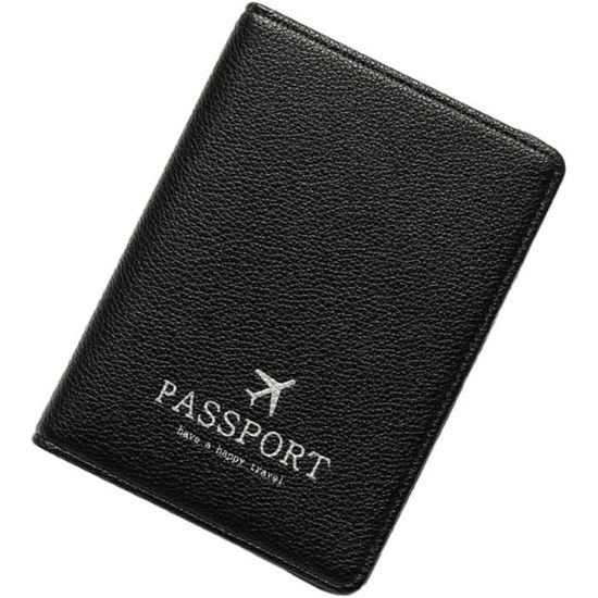 Portefeuille De Cartes De Porte Passeport En Cuir Authentique Pour