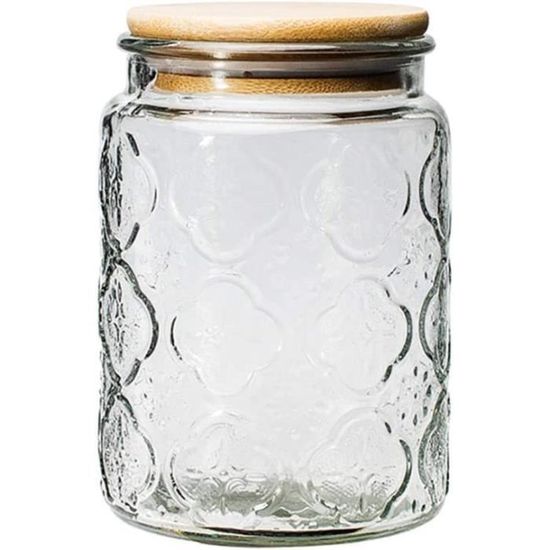 Bocal à bonbons en verre transparent avec couvercle - 260 ml - Pour mariage, buffet, nourriture