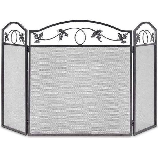 Écran Cheminée COSTWAY 3 Panneaux 78x133cm - Pliable, Maille Fer Protection | Enfants & Animaux Sécurisés