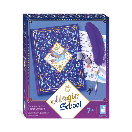 Janod Magic School – Carnet Secret Avec Cadenas Et Stylo Plume, Kit Créatif 96 Pages, Jeu D’Écriture Magique, Dès 7 Ans