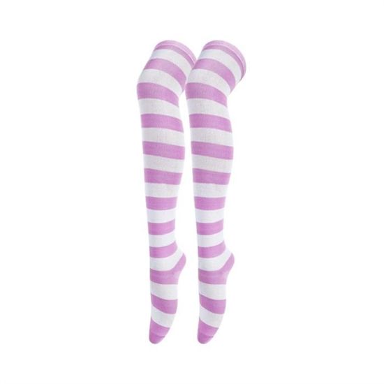 Chaussettes Hautes Rayées 2 Paires - Au-Dessus Du Genou, Pour Halloween, Cosplay, Fête