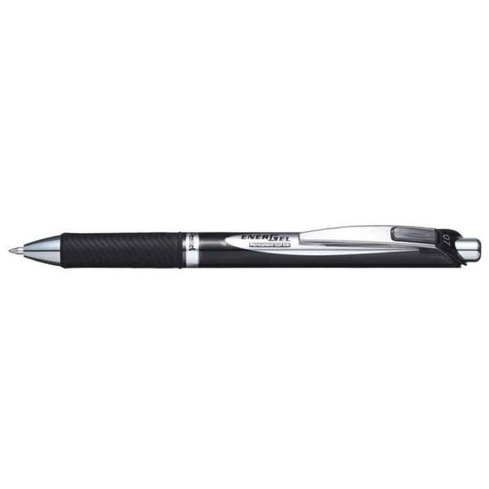 Pentel Sterling Penna A Sfera Retrattile – Corpo In Metallo Grigio/Azzurro, Punta 0,7 Mm, Inchiostro Nero, Confezione Regalo - 2