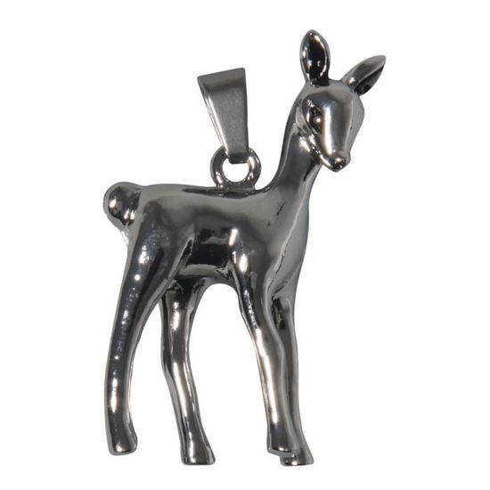 Pendentif Biche En Métal Argenté, Marque Biche De Bère - Occasion Bon état, Style Nature Et élégant