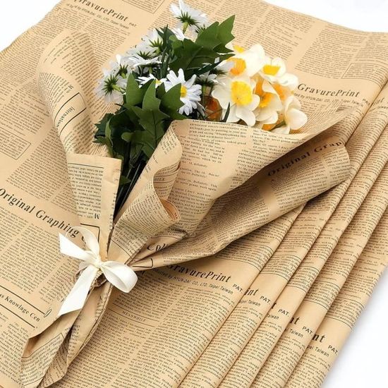 Rouleau Papier Kraft Naturel 30.5cm X 30m - Recyclé, Pour Emballage, Artisanat Et Décoration
