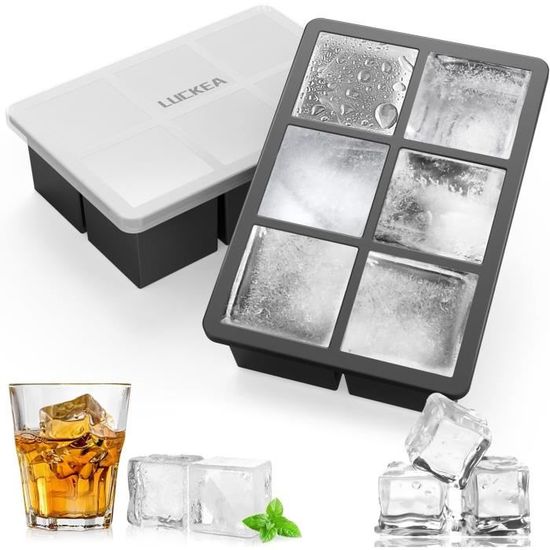 3 Bacs à Glaçons Silicone 4,5cm Avec Couvercles - Glaçons Gros Format Pour Whisky, Cocktails