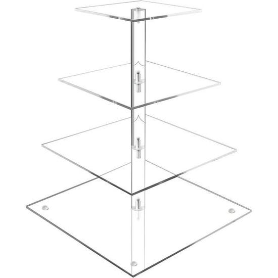 Papillon Design Carré Simple Présentoir Gâteau - Disponible De une