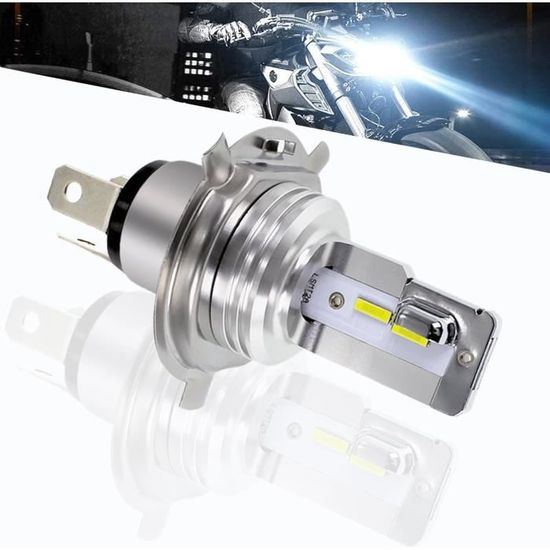 Phare LED Pour Moto H4, Faisceau Hi-Lo Blanc 6000K... - Grandado - Foto 5