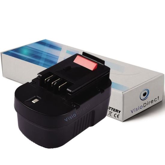 Batterie Li-ion VISIODIRECT pour perceuse visseuse Black et Decker HP148F2B - 14.4V 3000mAh