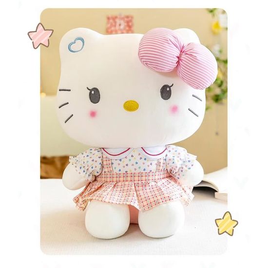 Peluche HeelloKiitty 26 Cm – Doudou Tout Doux, Poupée En Chiffon, Cadeau Anniversaire Et Noël Pour Fille