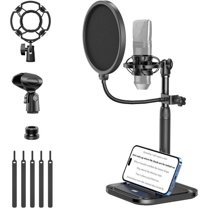 Pied De Micro Microphone De Bureau Support De Microphone Universel Support De Rack De Microphone