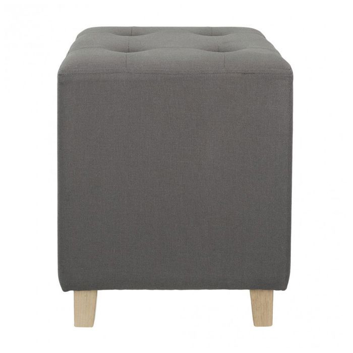 Poufs fauteuils et chaises - Pouf carré - Hyppolyte - 35 x 35 cm - Gris