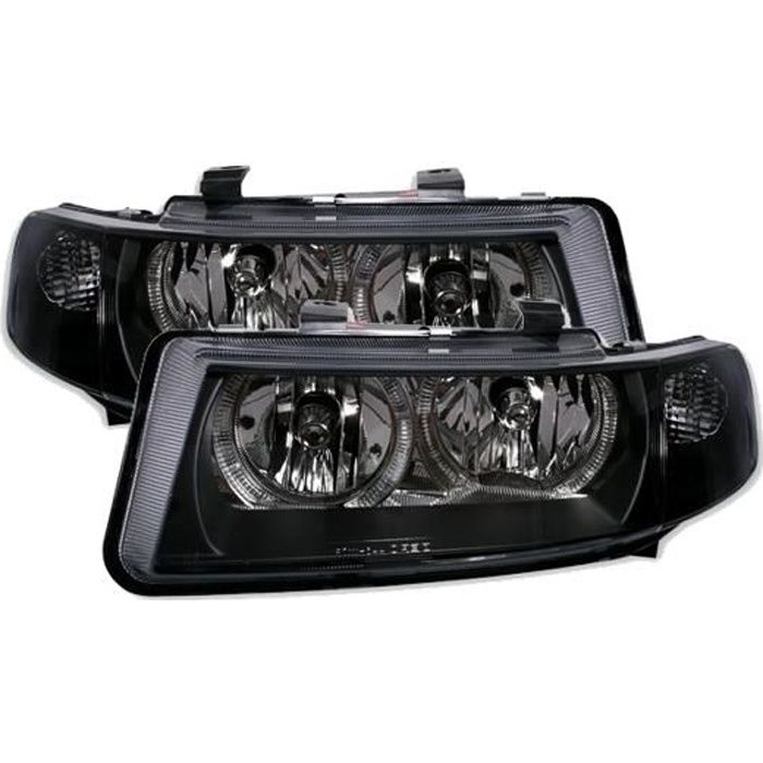 2 FEUX PHARE AVANT ANGEL EYES SEAT LEON 1 A FOND NOIR