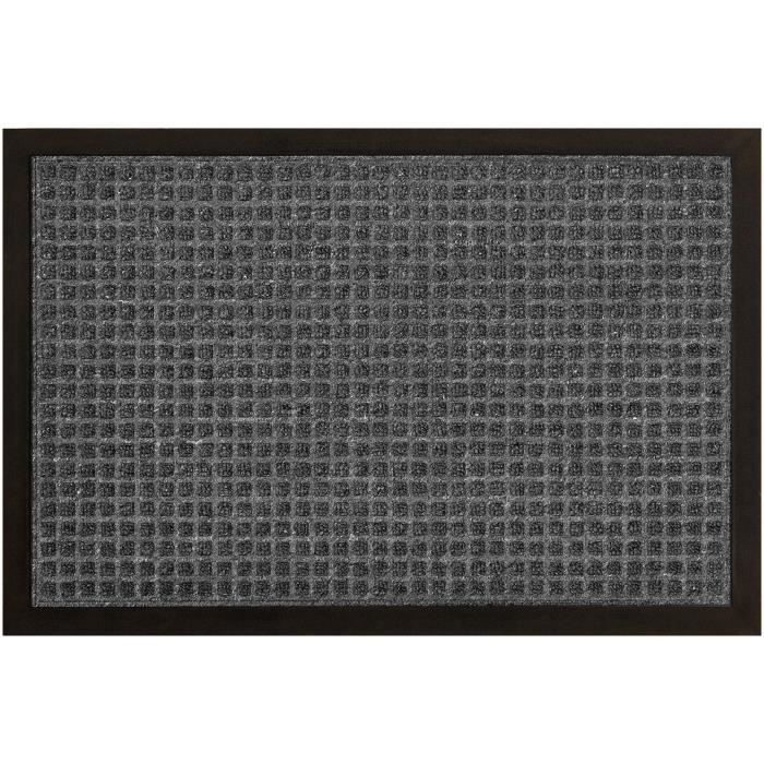 IDMAT Tapis impact grattant - Gris - 80x120cm