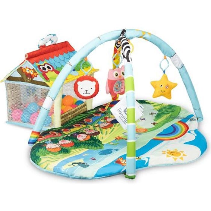 LIONELO Tapis d'éveil avec arches et piscine à balle Multicolor