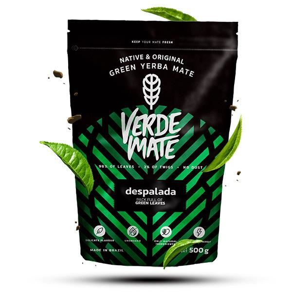 Yerba Maté Verde Mate Green Despalada Non Fumé sans Tiges classique du Brésil 500g