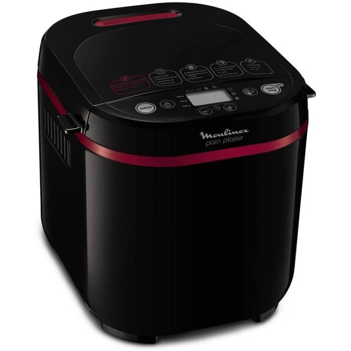 Moulinex OW220830 Machine à Pain 17 Programmes Plastique Noir/Pourpre 31 x 29 x 29 cm
