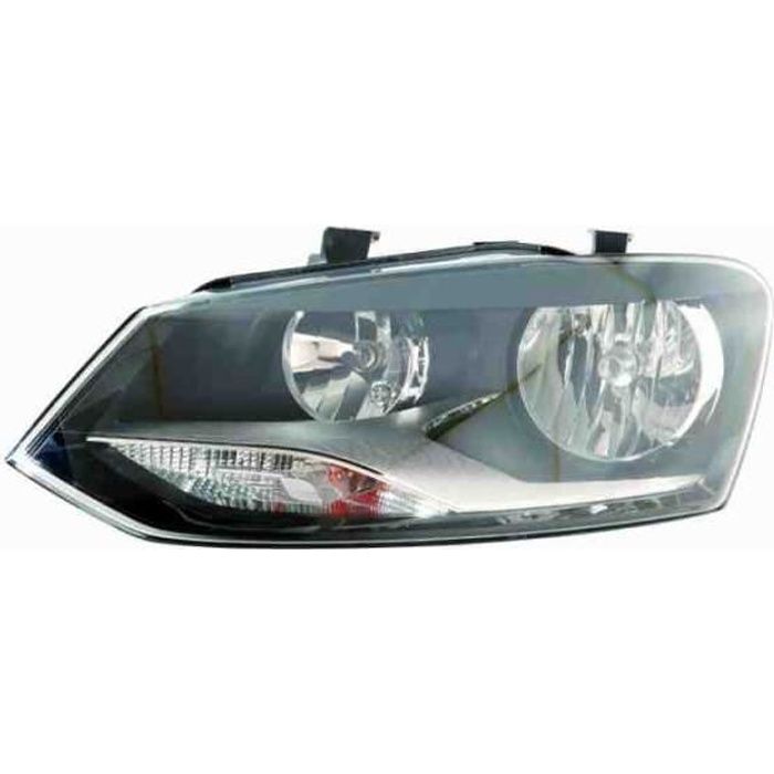 Phare avant gauche H7/H7 fond noir Volkswagen Polo 5 2009-2014 11914301