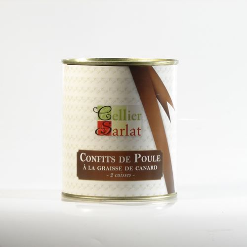 Confit de Poule à la graisse de canard, 760g