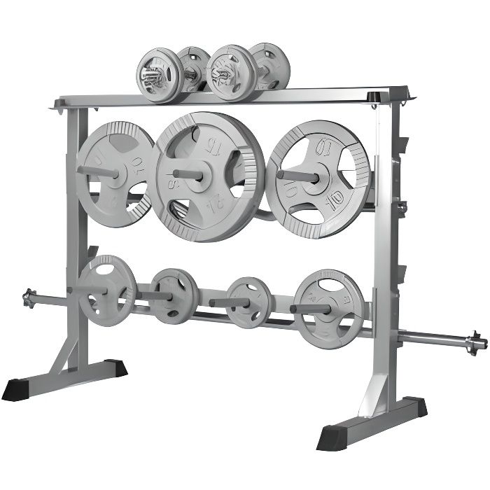 Rack de rangement pour poids et haltères 30/31mm - Argenté GS003