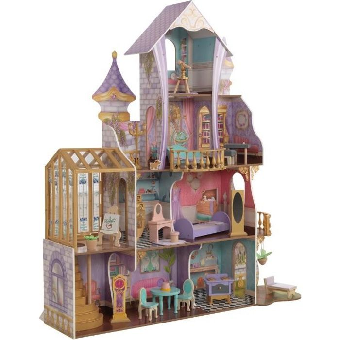 KidKraft - Chateau Maison de poupées en bois Enchanted Castle avec accessoires