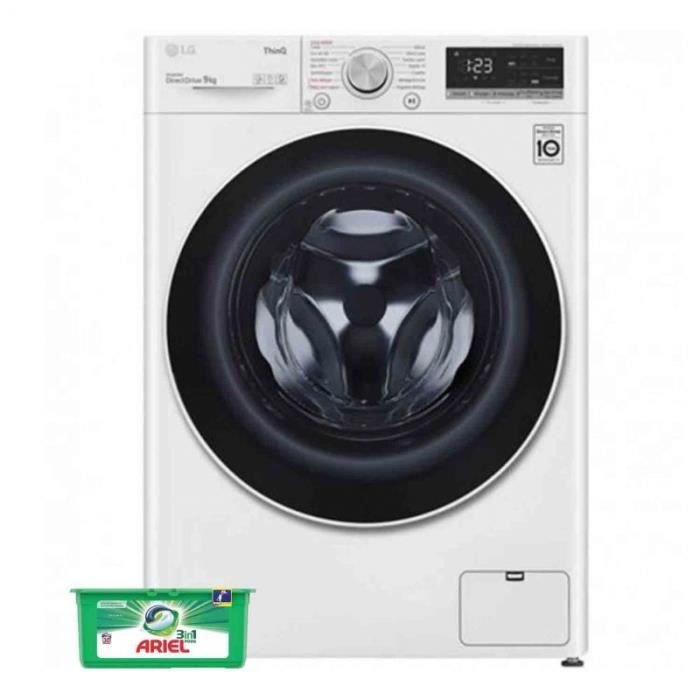 LG Lave-linge 9KG 1400TRS/MIN Programme Anti-allergie 56,5 Blanc