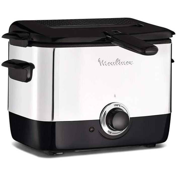 Moulinex MINIFRITO Friteuse, 1L AF220010, 1000 W, 1 Liter, Argent métallique