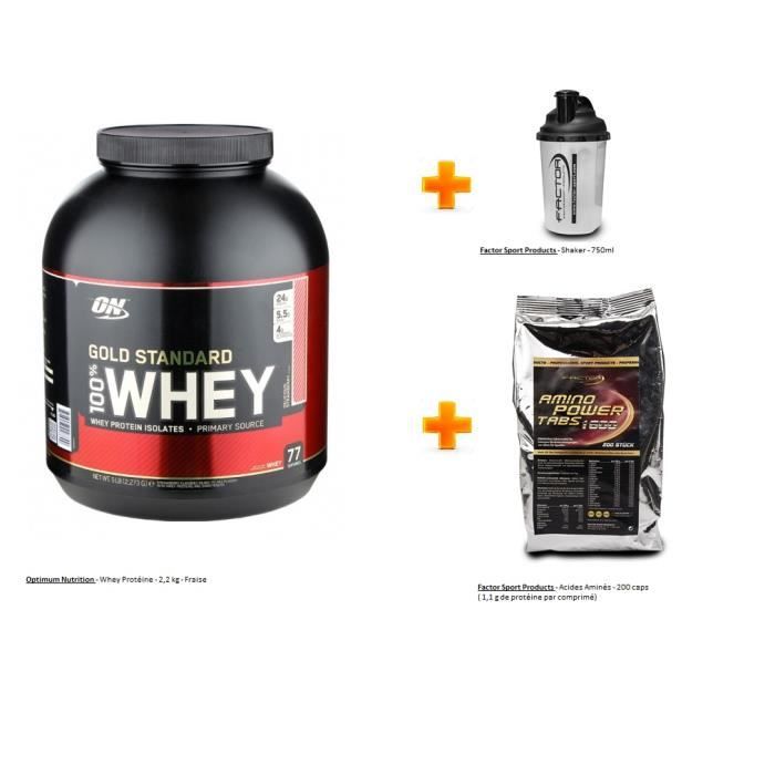 Whey Gold Optimum Nutrition 2,2 kg Fraise Amino