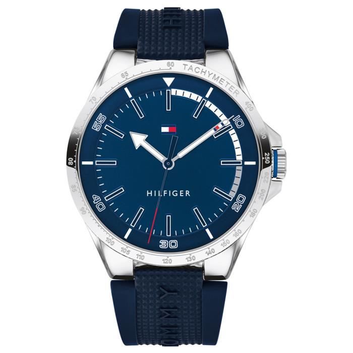 Tommy Hilfiger-Montre Analogique pour Homme à movement Quartz en Silicone 1791542