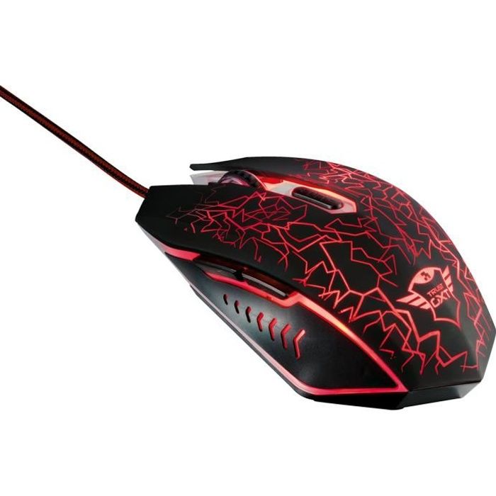 TRUST Souris Gamer GXT105 - Noir / Rouge
