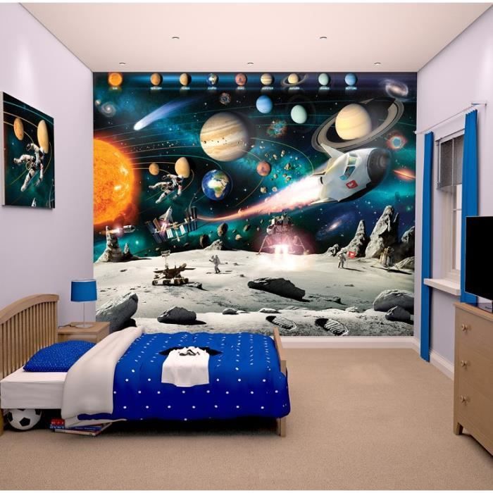 Papier peint enfant Fresque Murale Décorative Planètes