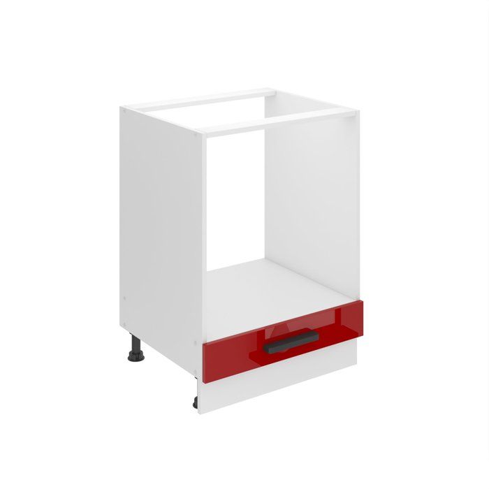 Meuble de cuisine - BELINI - SDP - Rouge très brillant - 60x82 cm - Sans plan de travail