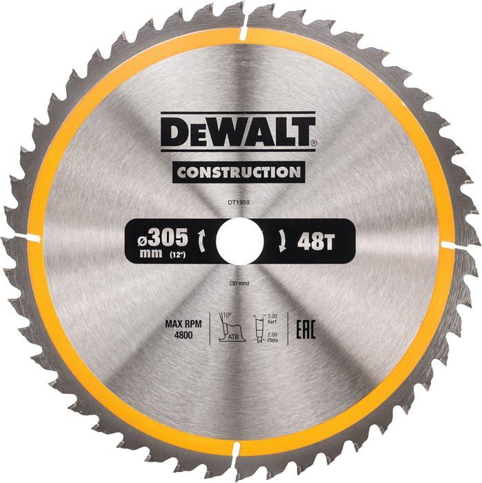 DeWALT Accessoires - Set 3 Lames De Scie Circulaire Pour Le Bois 305x30