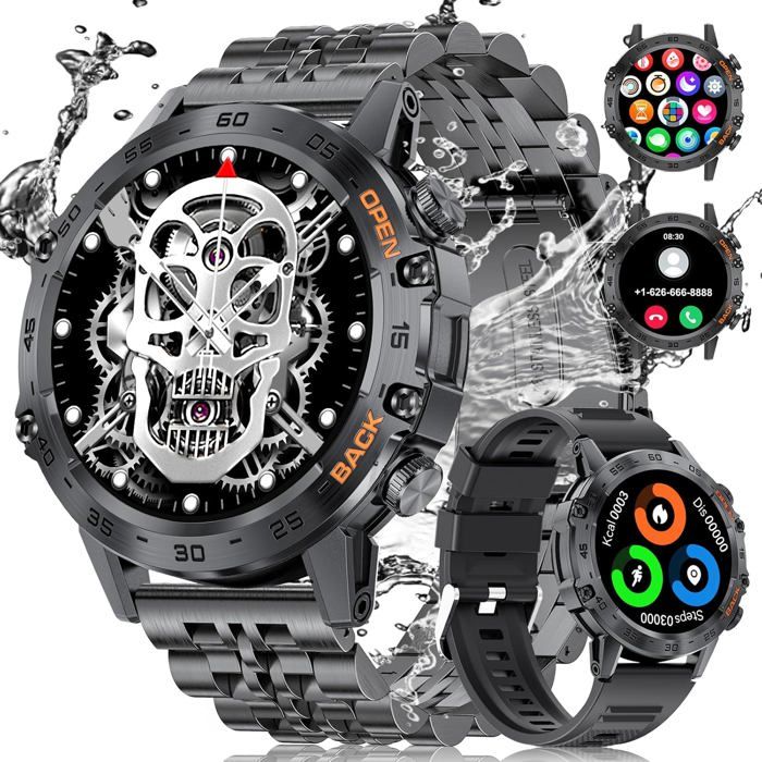 Montre Connectée Homme Avec 123 Modes Sportifs1.39Hd Montre Connectée Avec Appels BluetoothMoniteur De Sommeil/Fréquence Cardia