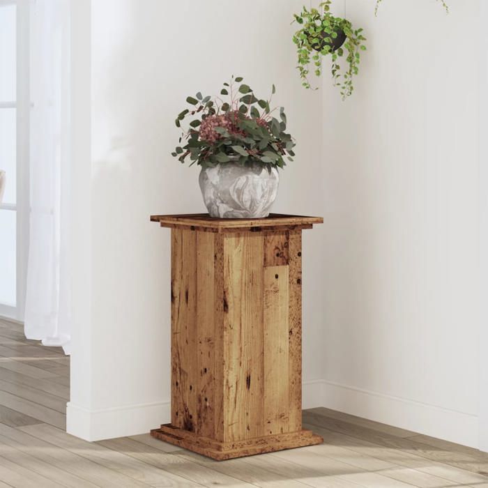 vidaXL Support pour plantes vieux bois 33x33x60 cm bois dingénierie 852967