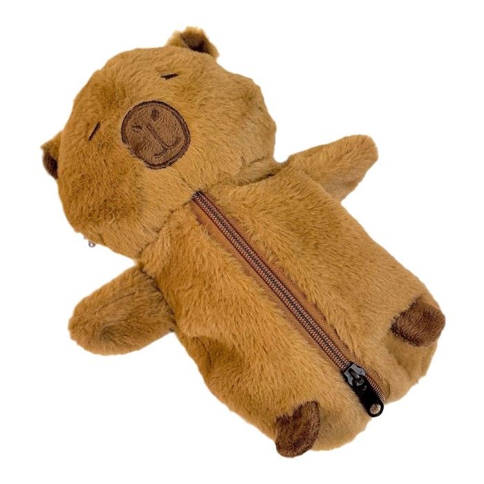 Trousse Scolaire Fille Capybara - Inclut Peluche, Autocollants, Bloc-notes, Stylos, Porte-clés