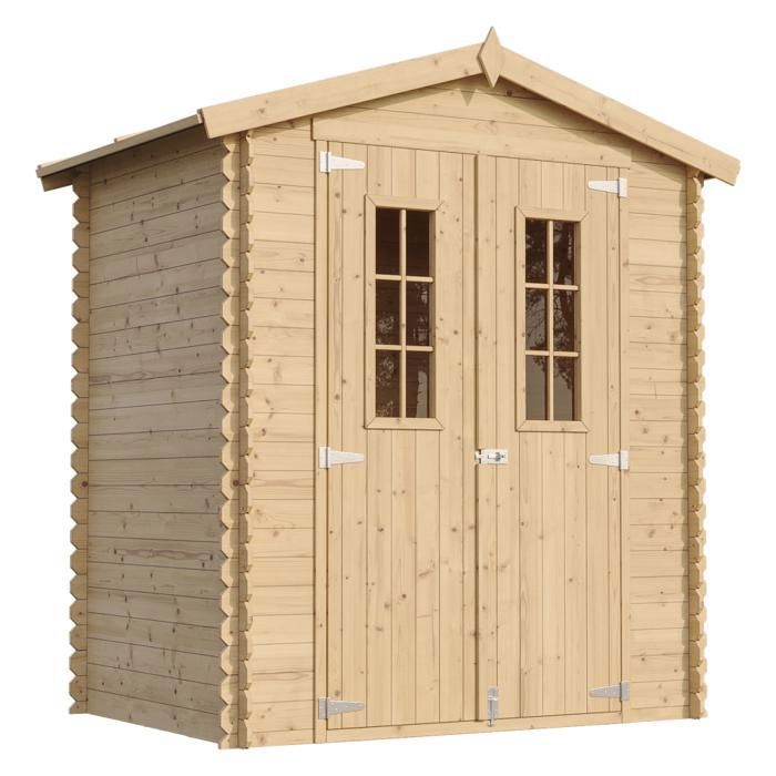 Abri de jardin en bois - Stockage extérieur I196xL136xH218 cm/ 1.98 m2 Petit abri à outils Local à vélos - TIMBELA M367C