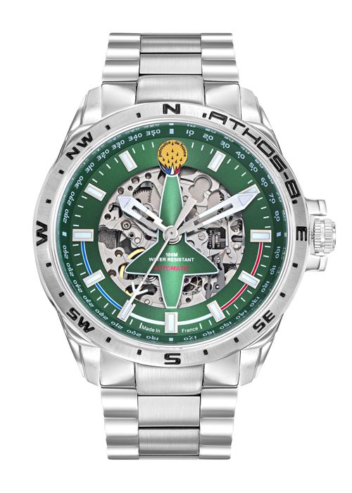 Montre Bracelet Patrouille de France Automatique Acier Cadran Vert A8-100ED-668142 Montre Bracelet Patrouille de France Automatique Acier Cadran Vert A8-100ED-668142