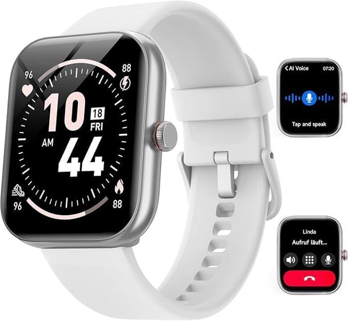 Montre Connectée Homme1.91 Avec Appel BluetoothVoix De LIaAlexa IntégréeMoniteur De Spo2SommeilPodometreIp68 - vue 2
